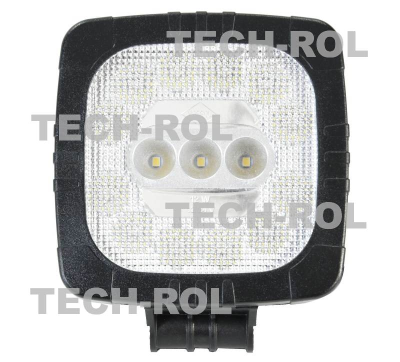Lampa robocza diodowa kwadratowa 15 - led x 0,8W 12W 12V / 24V 1000lm 6500K