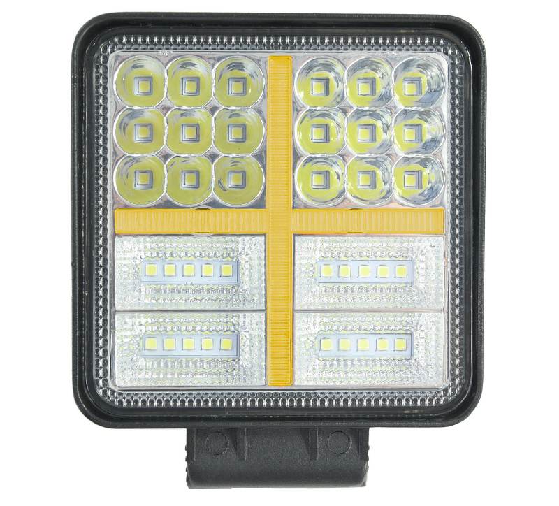 Lampa robocza diodowa kwadratowa 38 - led x 0,5W 19W 12V / 24V 1900 lm