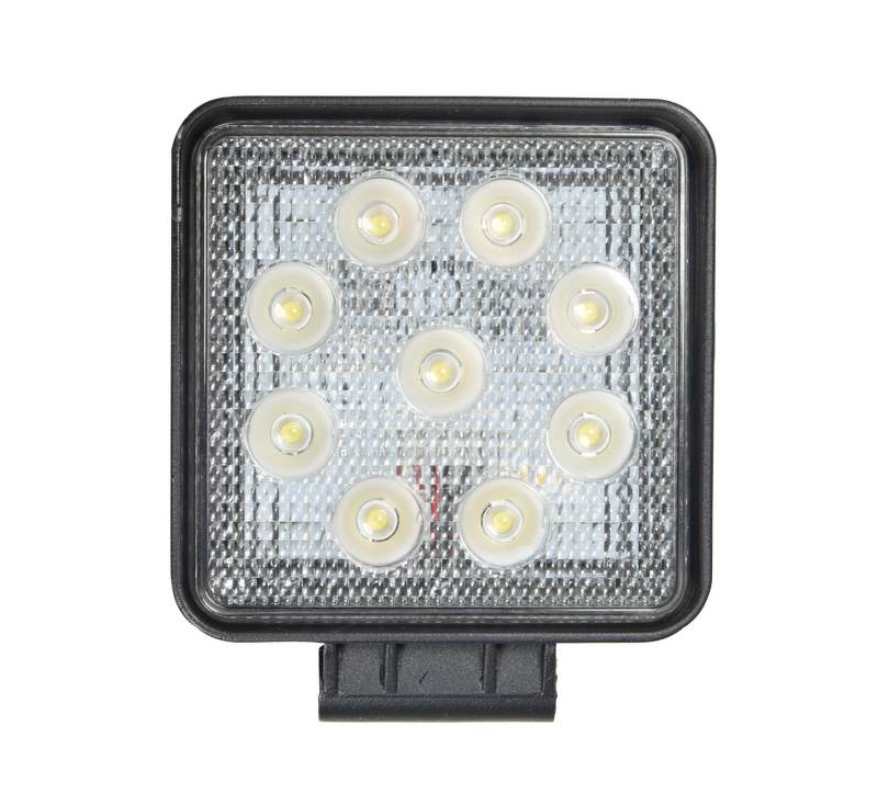 Lampa robocza diodowa kwadratowa 9 - led x 3W 27W 12V / 24V 1620lm 6000K