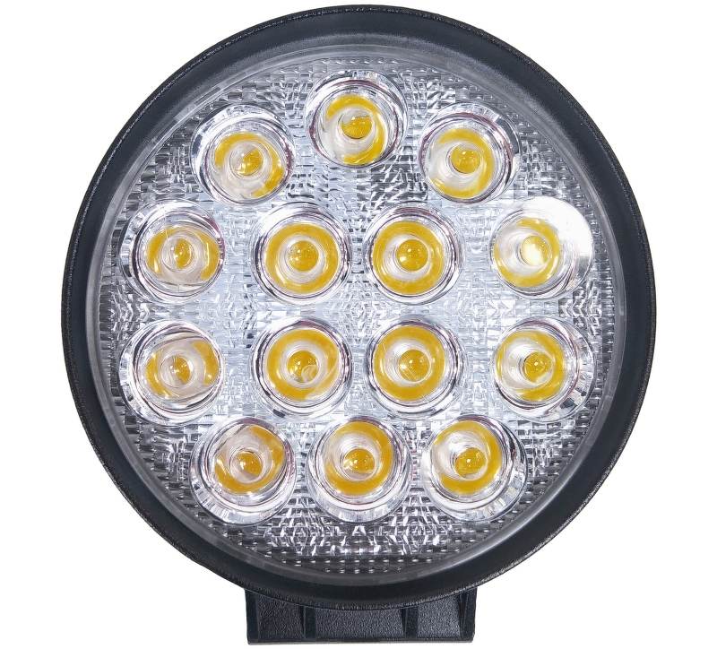 Lampa robocza diodowa okrągła 14 - led x 3W 42W 12V / 24V 4225lm 6000K
