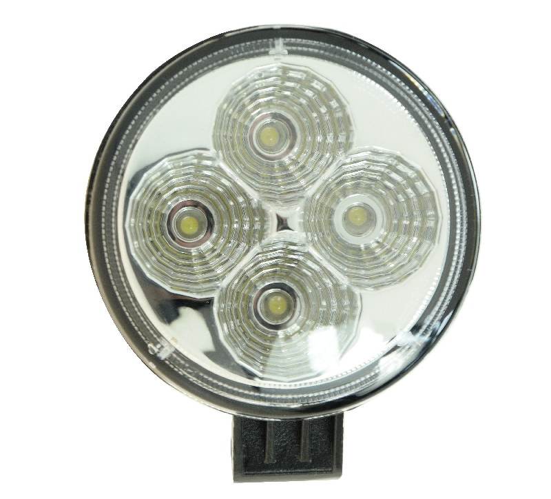 Lampa robocza diodowa okrągła 4 - led x 3W 12W 12V / 24V 960lm 6000K