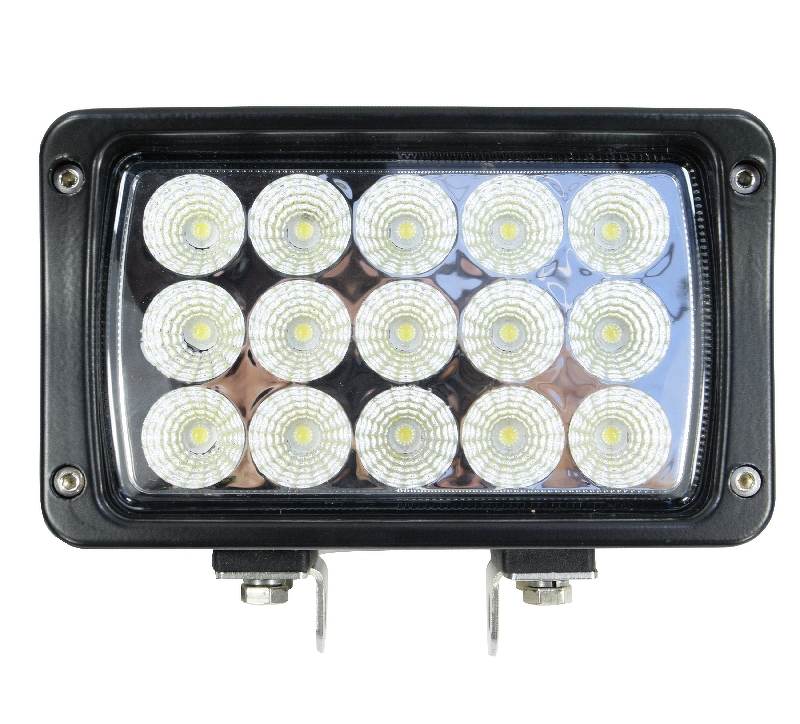Lampa robocza diodowa prostokątna 15 - led x 3W 45W 12V / 24V 3240lm 6000K