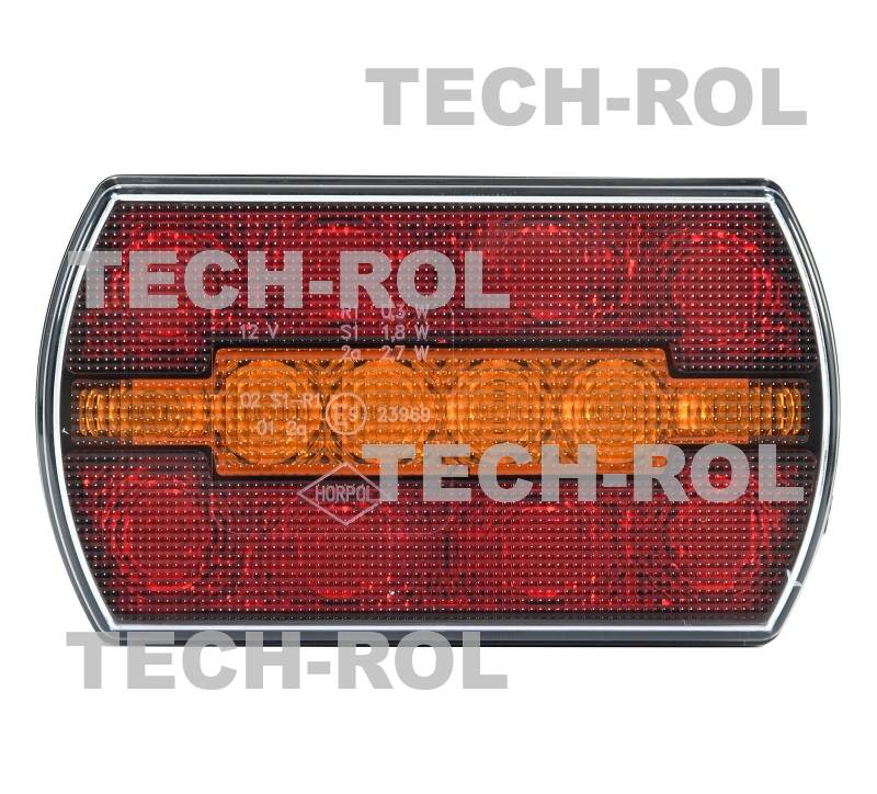 Lampa zespolona diodowa tylna uniwersalna kierunkowskaz pozycja stop 12V /