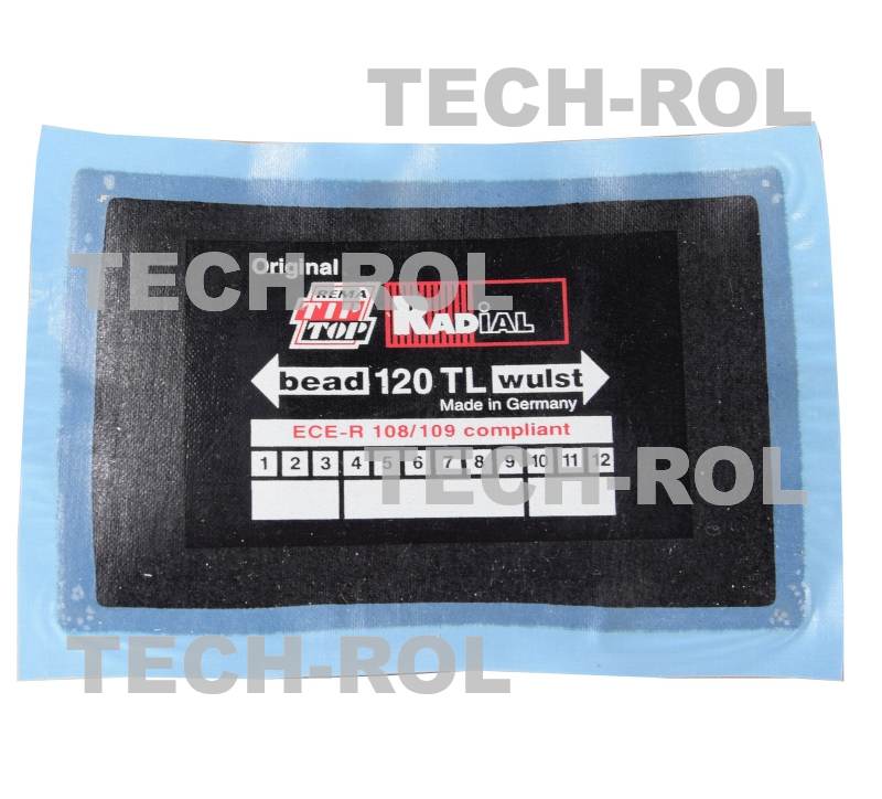Łatka do opon bezdętkowych radialnych 120TL 80 mm x 125 mm 502-1207