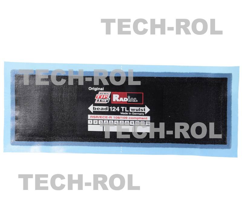 Łatka do opon bezdętkowych radialnych 124TL 75 mm x 220 mm 502-1245