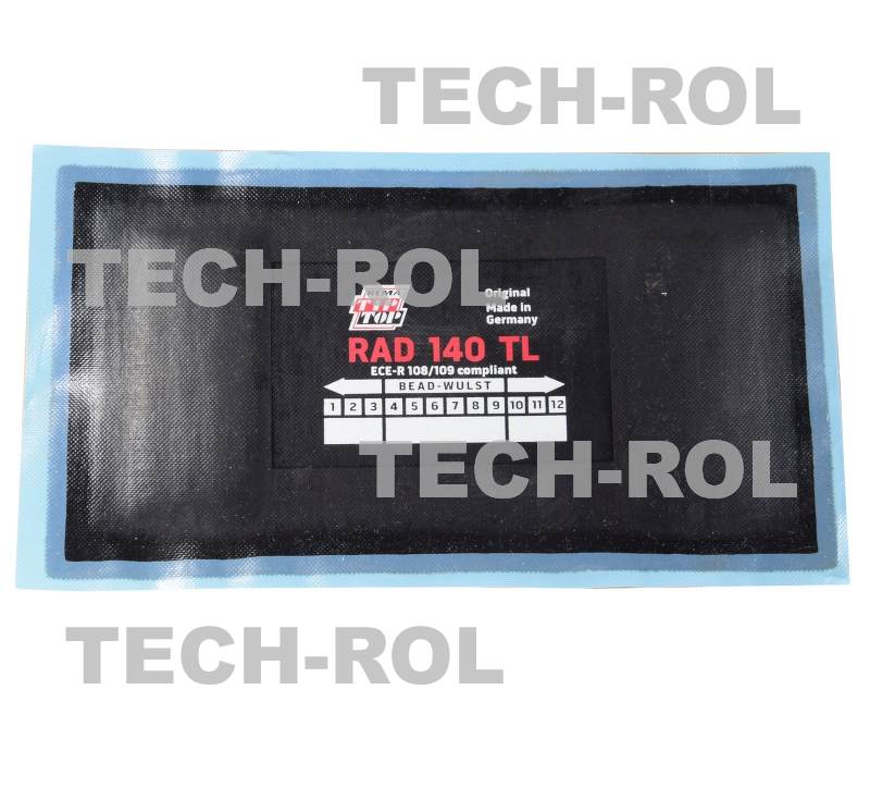 Łatka do opon bezdętkowych radialnych 140TL 100mm x 195mm 502-1403