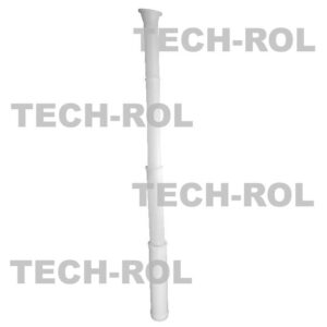 Lejek plastikowy 3-częściowy długi kolor biały siewnik typ Unia