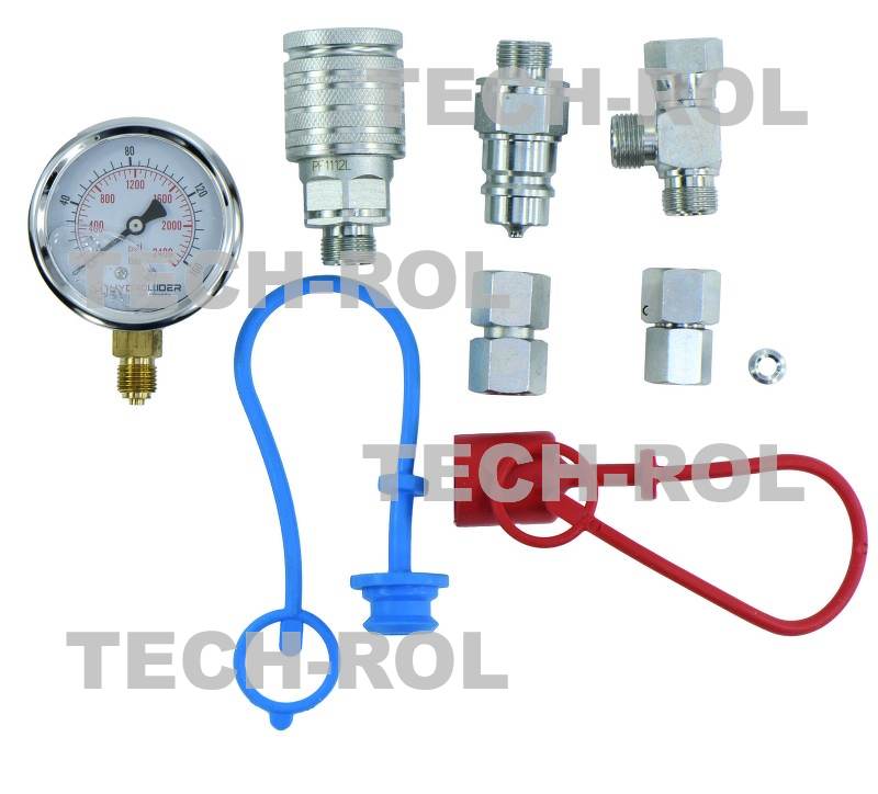 Manometr glicerynowy 0-160 bar fi-63 mm z gniazdem i wtyką EURO ISO do