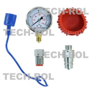 Manometr glicerynowy 0-160 bar fi-63 mm z szybkozłączem - wtyczką Euro