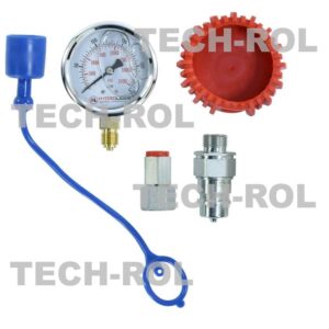 Manometr glicerynowy 0-250 bar fi-63 mm z szybkozłączem wtyczką Euro ISO