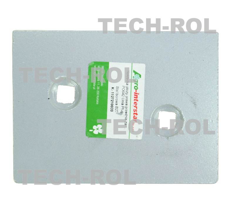 Nakładka przednia prawa 2-otworowa stal borowa Pług IBIS,TUR korpus XL