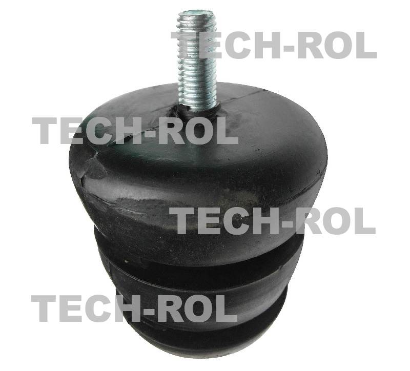 Odbój gumowy stożkowy ze śrubą M10 wysokość 85 mm średnica 77 mm