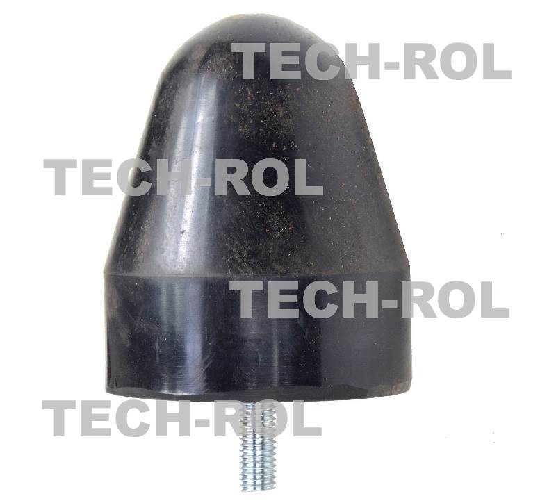 Odbój gumowy stożkowy ze śrubą M12 wysokość 110 mm średnica 95 mm