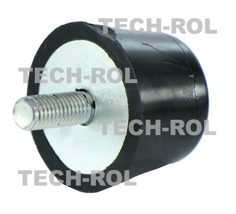 Odbój poliuretanowy stożkowy ze śrubą M10 wysokość 36 mm średnica 49