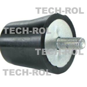 Odbój poliuretanowy stożkowy ze śrubą M10 wysokość 50 mm średnica 49