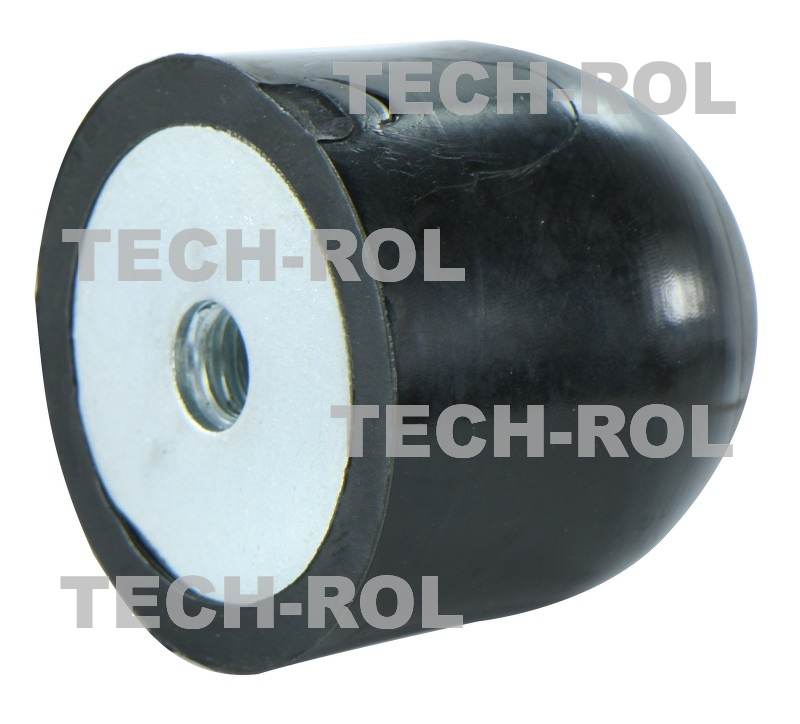 Odbój poliuretanowy zaokrąglony z gwintem wewnętrznym M10 wysokość 50