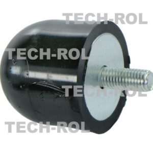 Odbój poliuretanowy zaokrąglony ze śrubą M10 wysokość 51 mm średnica