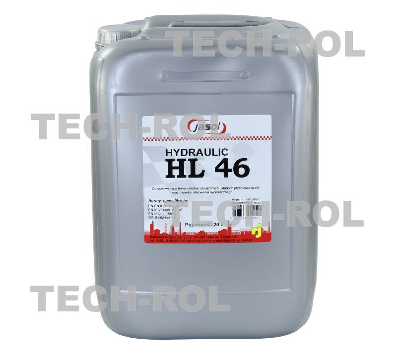 Olej hydrauliczny Hydraulic HL 46 20l sk. Jasol