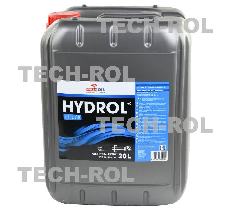 Olej hydrauliczny Hydrol L-HL 68 20 litrów 17 kg QFS152K20 Orlen