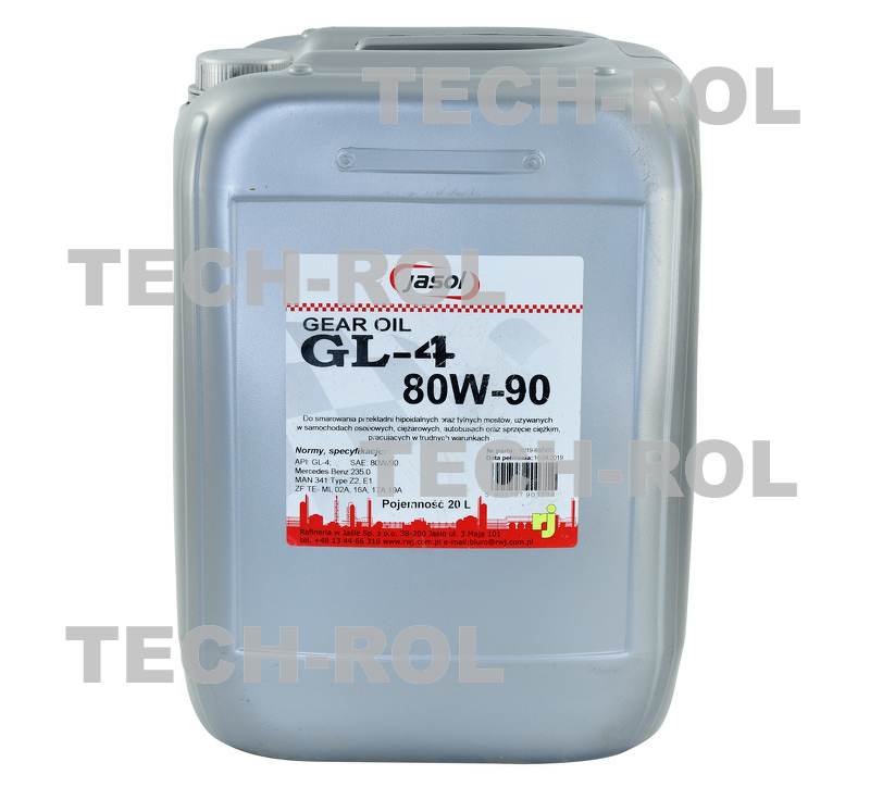 Olej przekładniowy Gear OIL GL-4 80W90 20l sk. Jasol