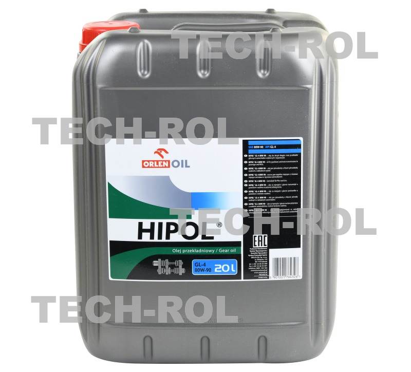Olej przekładniowy Hipol GL-4 80W90 20 litrów 17kg QFO824K20 Orlen