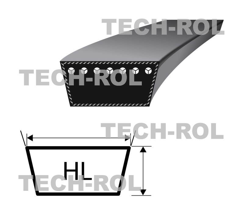Pasek klinowy czerwony Super HL-3200 Bizon HL-3200 Stomil Sanok cz