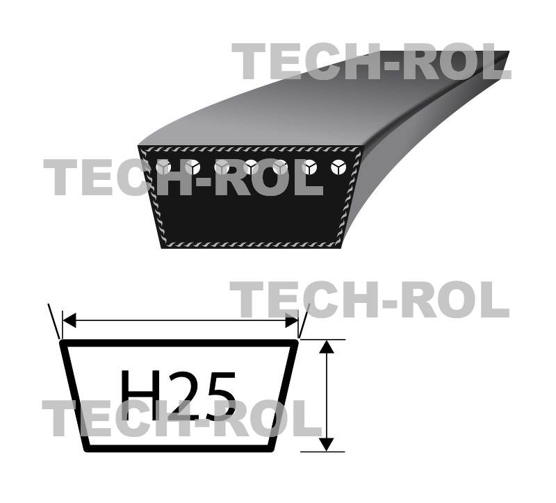 Pasek klinowy zielony standard H25-3390 Bizon H25-3390 Stomil Sanok ziel