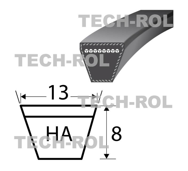 Pasek klinowy żółty HA-1120 HA-1120 Stomil Sanok z