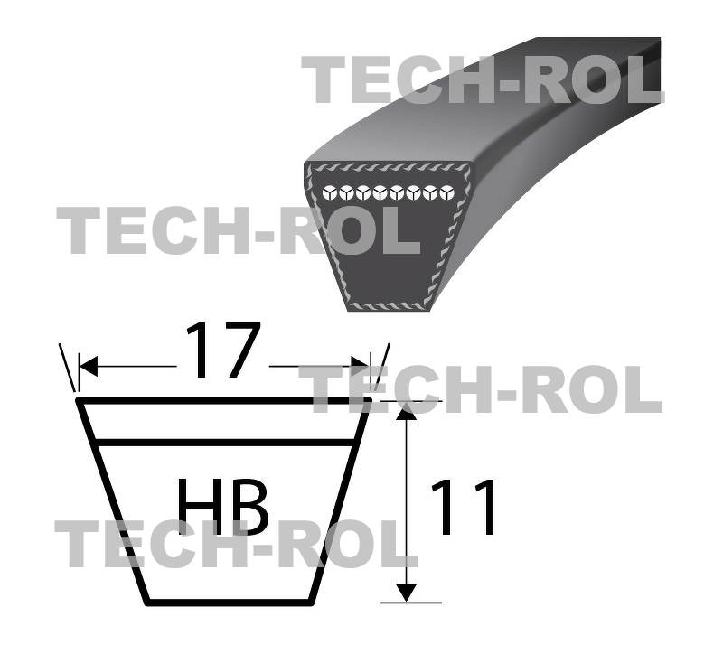 Pasek klinowy żółty HB-1150 HB-1150 Stomil Sanok z