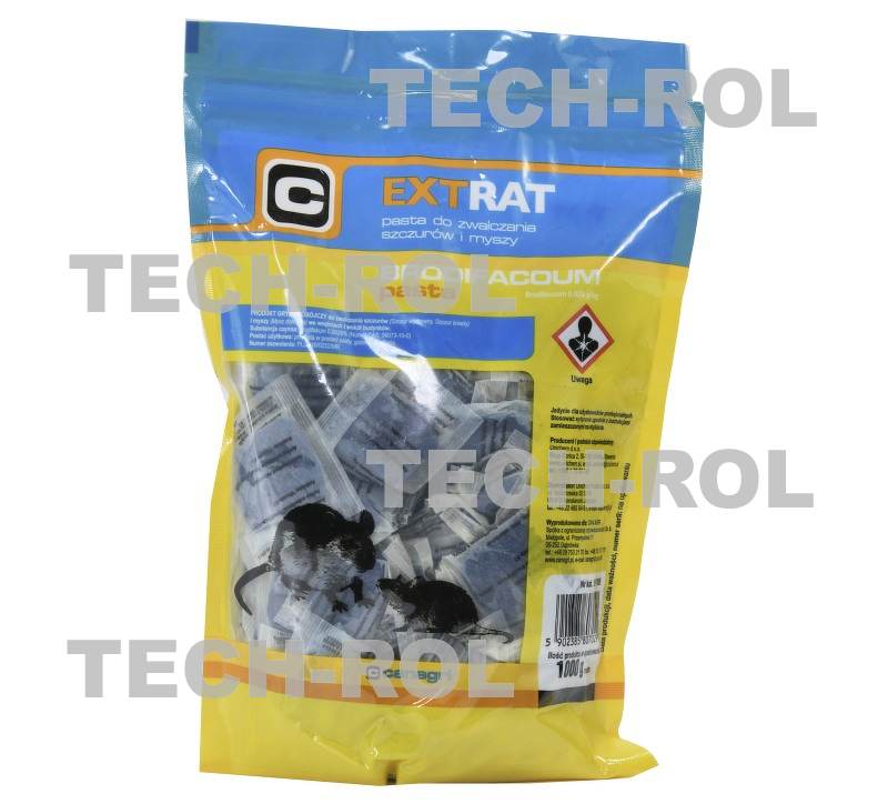 Pasta na myszy i szczury EXTRAT Brodifakum - niebieska opakowanie 1 kg