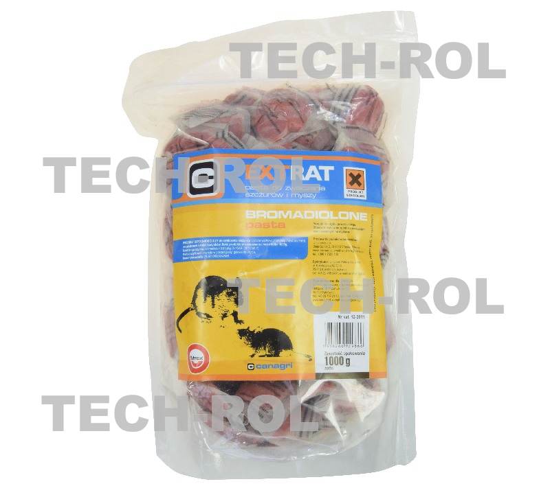 Pasta na myszy i szczury EXTRAT Bromadiolon - czerwona opakowanie 1 kg