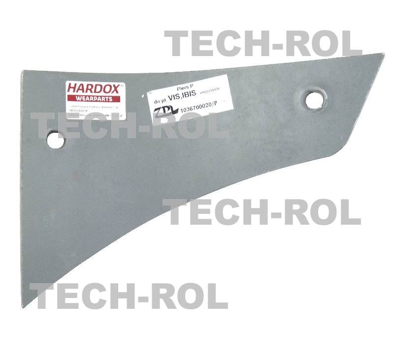Pierś odkładni do Atlas Kobuz stary typ Hardox500 Pług 1036700020 Pr/398