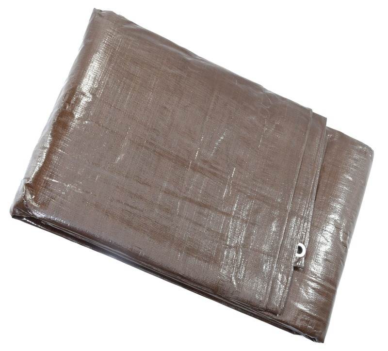 Plandeka brązowa 4x5m gramatura 180g/m2 plandMAX