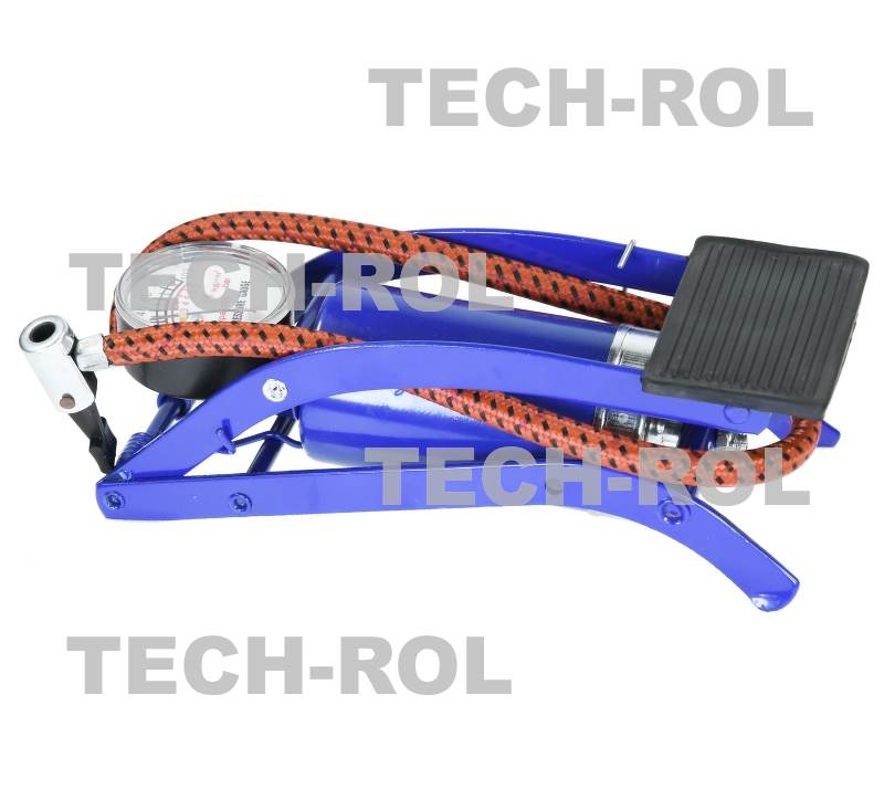 Pompka nożna z manometrem długość węża 600 mm 1-tłokowa 24760 Mega