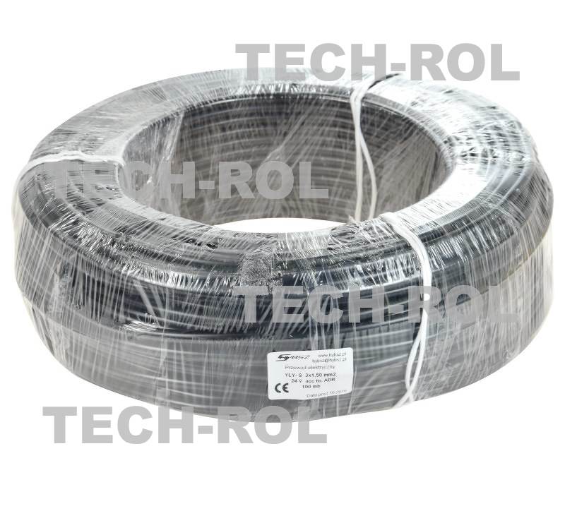 Przewód elektryczny 3-żyłowy YLY-S 3x1,5 1-metr Produkt krajowy 100szt