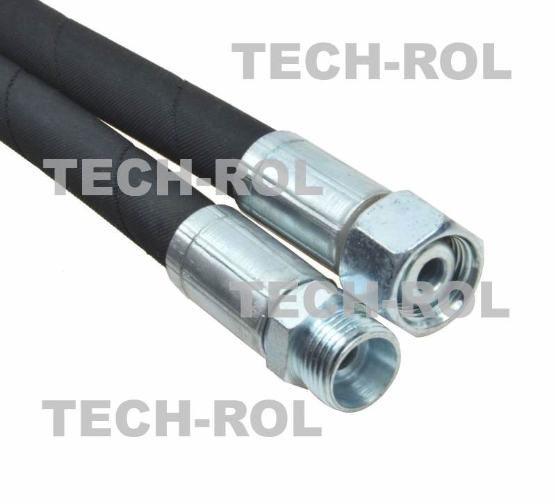 Przewód hydrauliczny gwint metryczny M18/M18 1,5x1,5 L-10-AB-630mm 11-21