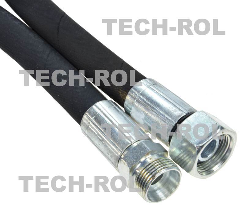 Przewód hydrauliczny gwint metryczny M22/M22 1,5x1,5 L-12-AB-1100mm 11-21
