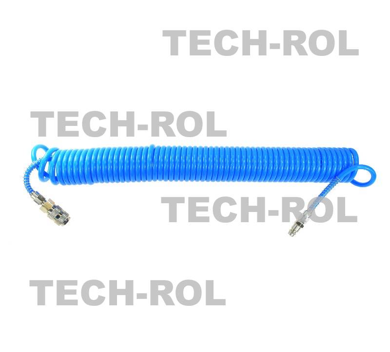 Przewód spiralny pneumatyczny z końcówkami do narzędzi pneumatycznych