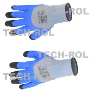 Rękawice z pianki nitrylowej Blue Fix wzmacniane lateksem rozmiar 9 12szt