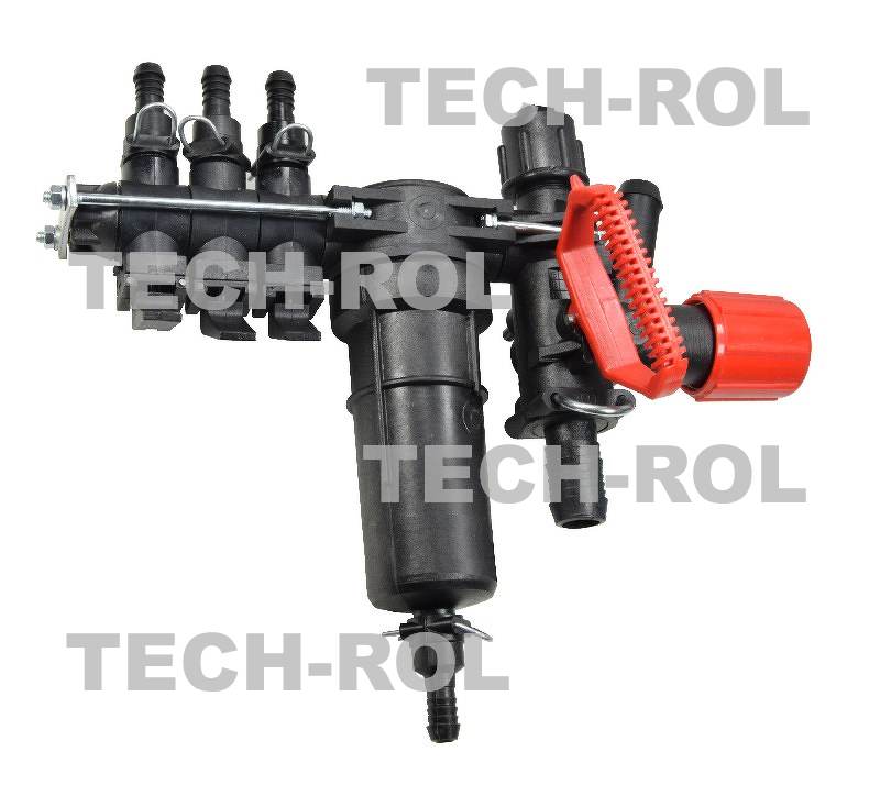 Rozdzielacz zawór sterujący 3-sekcyjny typ-L wysoki kielich Opryskiwacz