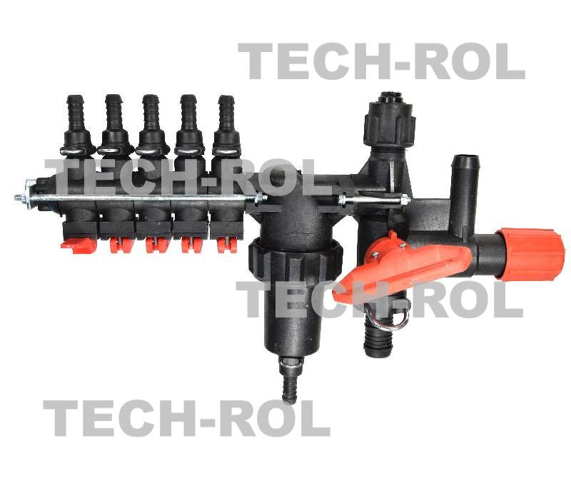 Rozdzielacz zawór sterujący 5-sekcyjny typ-S niski kielich Opryskiwacz