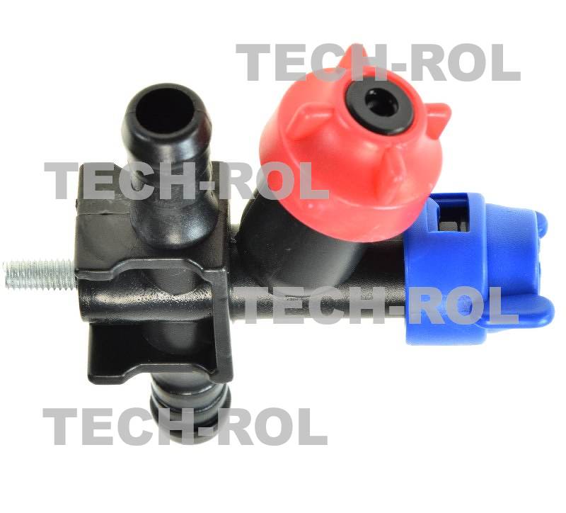 Rozpylacz przelotowy z zaworem,ze śrubą dysza niebieska 03 do Opryskiwacz