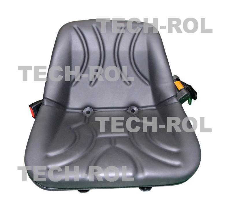 Siedzenie nieamortyzowane jednoczęściowe czarne do wózków widłowych z