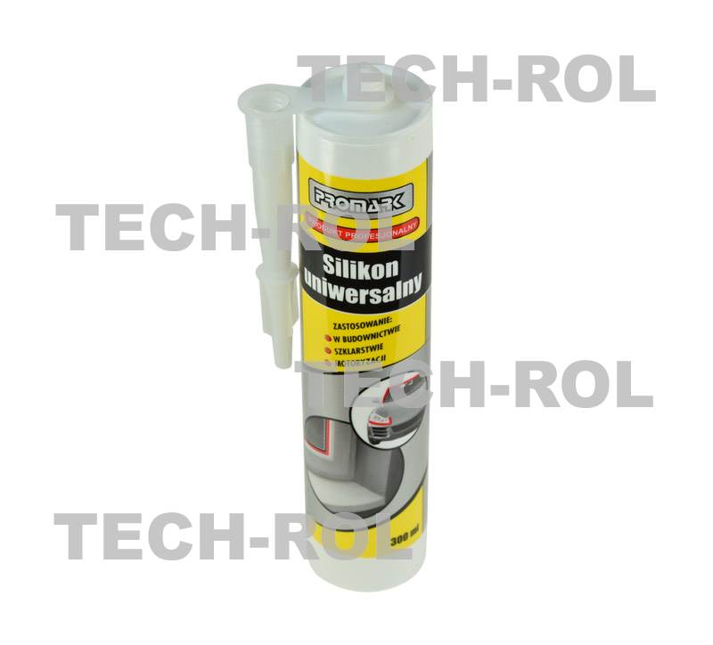 Silikon uniwersalny bezbarwny temperatura od -40C do +180C 300ml. Promark-2