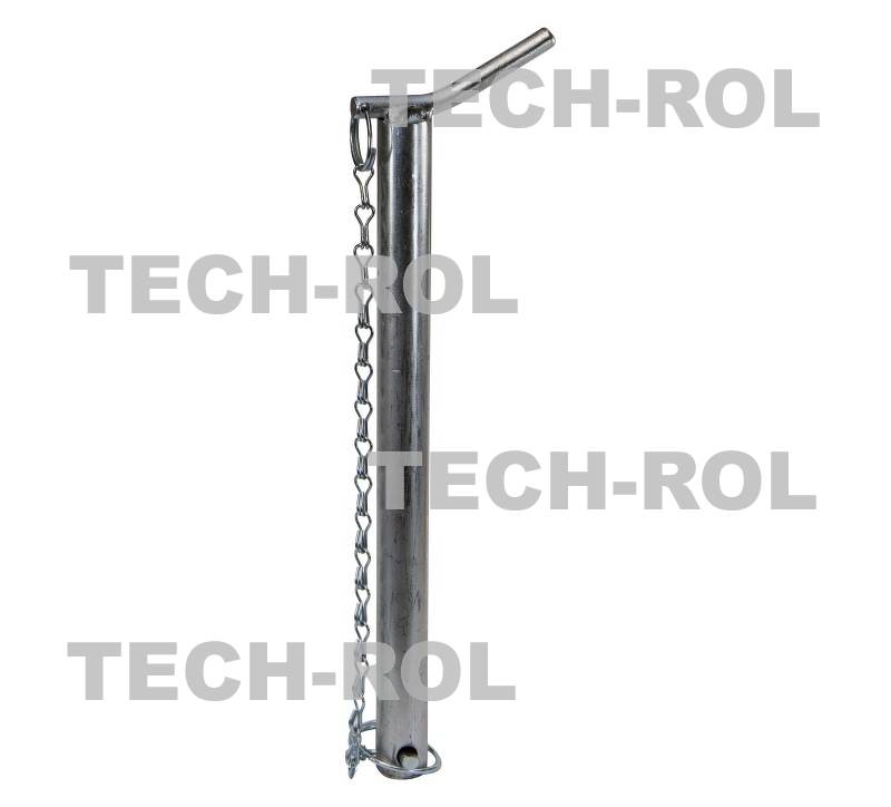 Sworzeń łącznika górnego fi-30 mm długość 370 mm z łańcuszkiem i