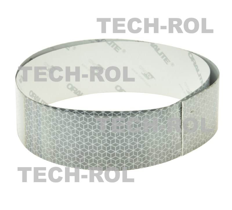 Taśma odblaskowa biała szerokość 5 cm 1 metr bieżący. TWY040 50szt