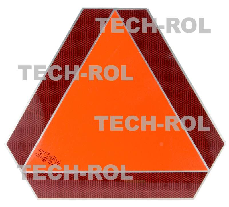 Trójkąt wyróżniający pojazd wolnobieżny metalowy wysokość 36 cm