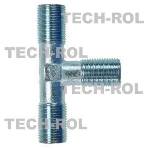 Trójnik hydrauliczny gwint metryczny 1,5x1,5x1,5 długi BBB18x18x18