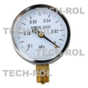 Wakuometr zakres od -1 bar - 0 bar średnica 63 mm mocowanie dolne gwint