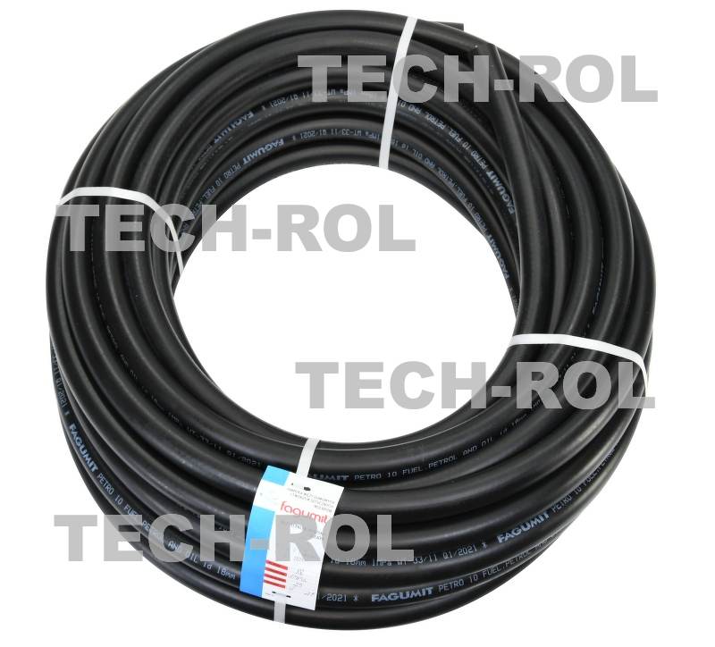 Wąż gumowy olejoodporny fi - 18 mm do benzyny i oleju napędowego 10 bar